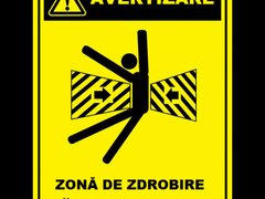 Placuta de avertizare zona de zdrobire pastrati limita